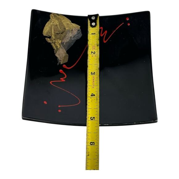 collin fused art glass Trinket tray handcrafted dish signed set of 2 - Picture 11 of 16